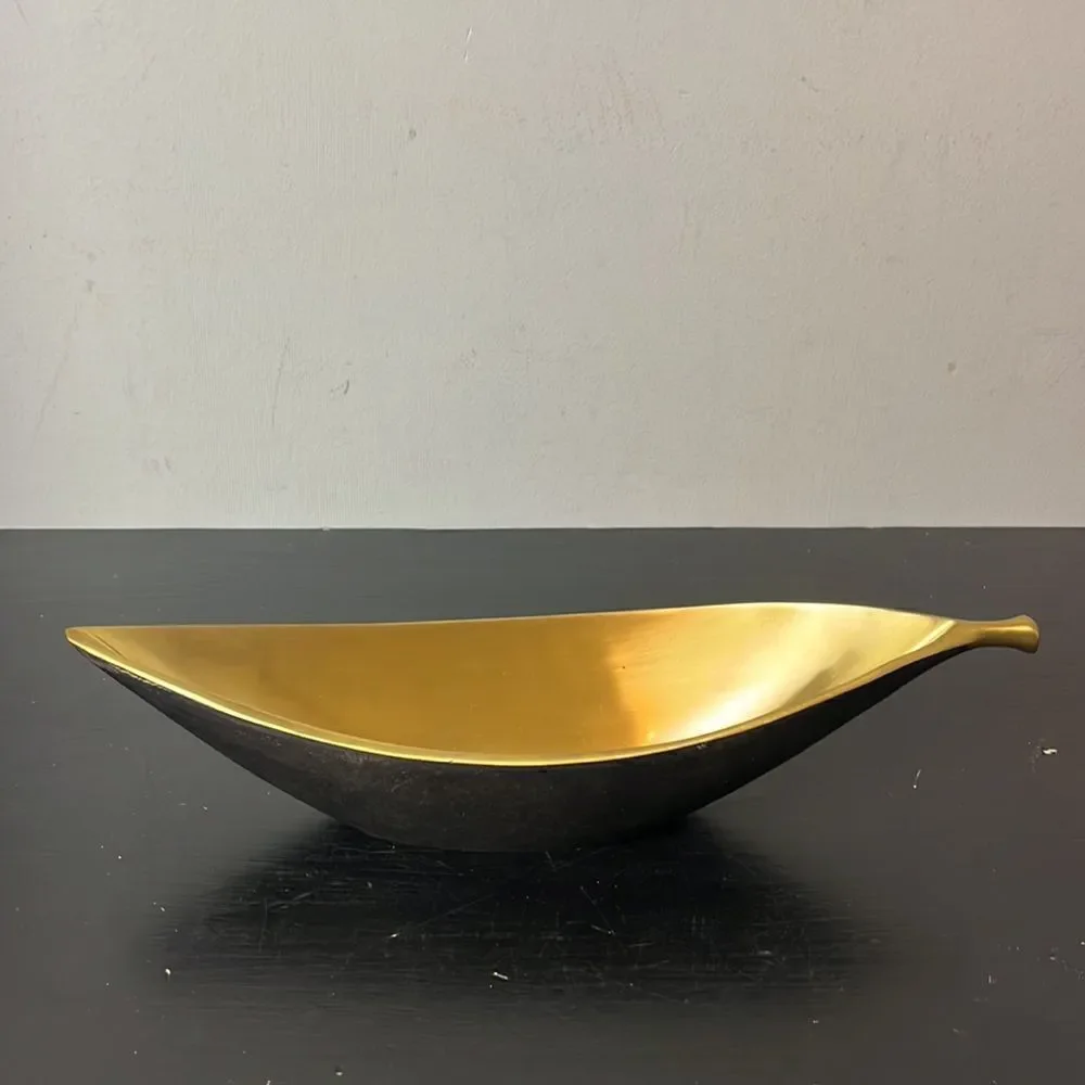 Williams Sonoma Olive leaf brass small tray